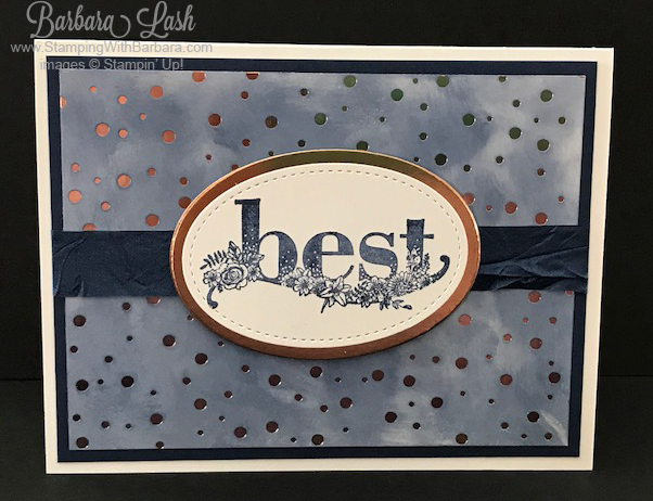 Stampin' Up! Happy Wishes with Springtime Foils DSP by Barbara Lash of StampingWithBarbara