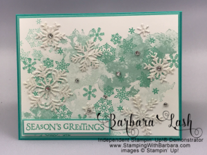 Stampin' Up! Beautiful Blizzard hand made Christmas card